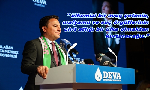 Ali Babacan : DEVA Hareketi Büyük Değişime Önderlik Yapacak