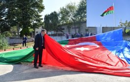 Azerbaycan Bayrağı Boztepe Semalarından Karadenizi Selamlıyor