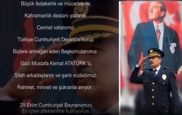 Emniyet Müdürü Metin Alperin  29 Ekim Cumhuriyet Bayramı Mesajı