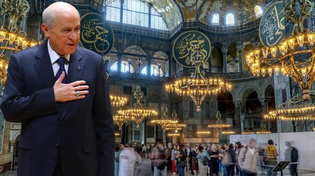 Devlet Bahçeli : Ayasofya Camii’ni Müslüman Gönüllerle Buluşmasını Engelleyecek Bir fani de Doğmamıştır.