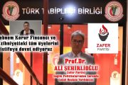 PROF. DR. ALİ ŞEHİRLİOĞLU : TTB Başkanı Şebnem Korur Fincancı'yı Esefle Kınıyoruz,İstifasını Bekliyoruz