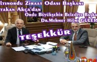 Atakan Akça’dan Ordu Büyükşehir Belediye Başkanına Teşekkür